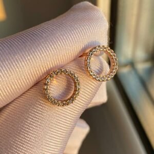 Paauksuoti auskarai su fianitais №00002