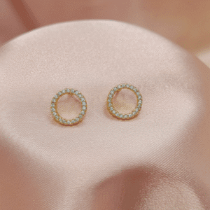 Paauksuoti auskarai su fianitais