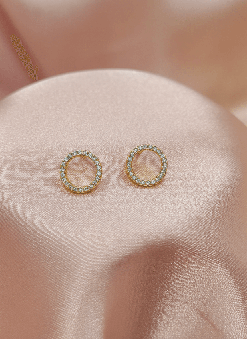 Paauksuoti auskarai su fianitais