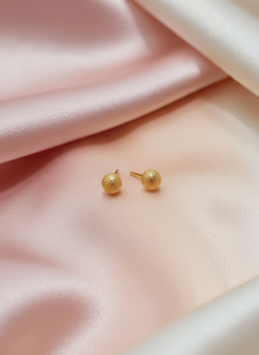 Paauksuoti auskarai (medicininė aukso danga)