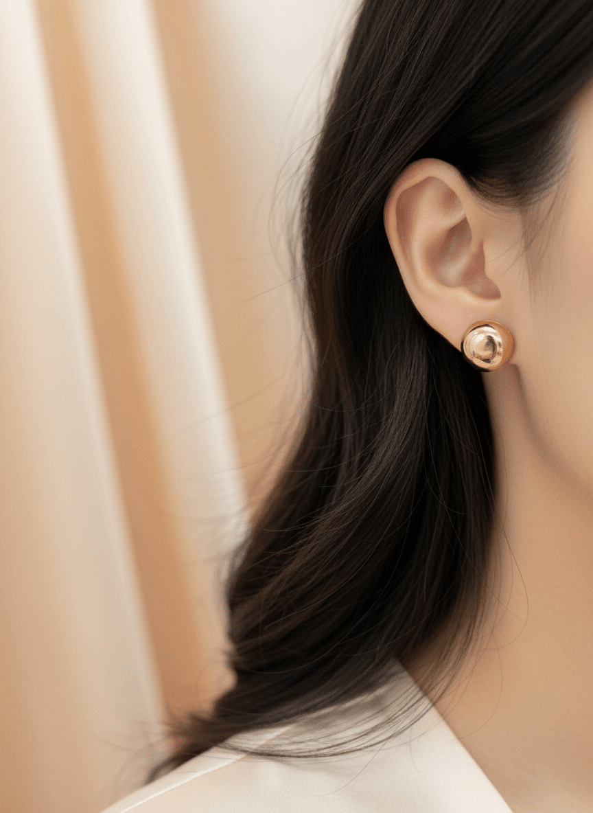 Paauksuoti auskarai (medicininė aukso danga) - Image 3