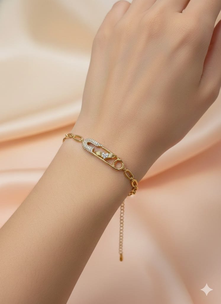 Apyrankė su fianitais (medicininis auksas) - Image 2