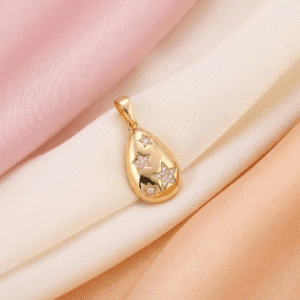 Paauksuotas pakabukas su fianitais