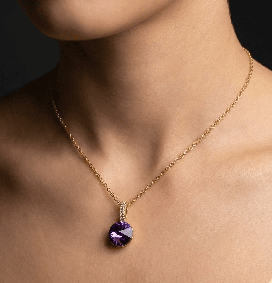 Auksuotas rinkinys su Swarovski pakabu - Image 2